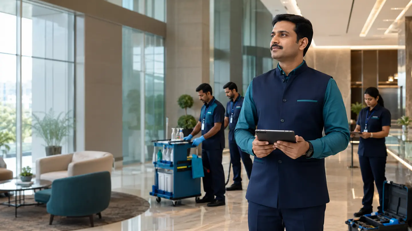 Photorealistic Indian property-care scene for What a Professional Deep-Cleaning Checklist Should Include