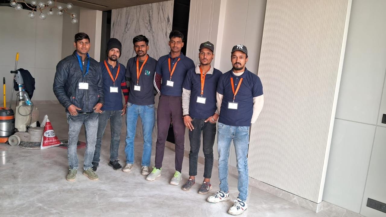 Vivarta Shine commercial field team prepared for a property-care assignment